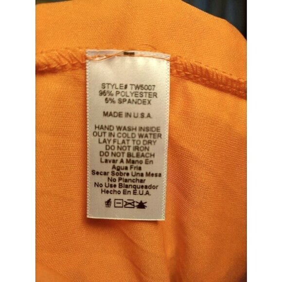 SOLA La Fe Orange And White Lace Spaghetti Straps - Picture 5 of 5